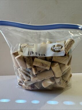 Bulk wine corks. Beige natural colors 1lb 7.6 oz